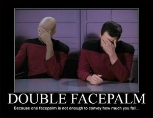 Double Facepalm (Star Trek TNG)