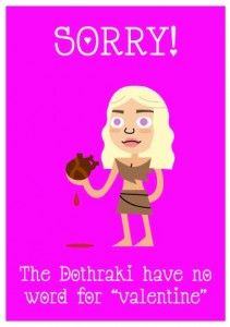 Game of Thrones Valentine