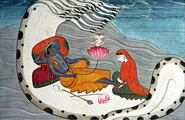 270px-Vishnu_and_Lakshmi_on_Shesha_Naga,_ca_1870