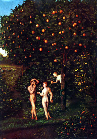 Lucas_Cranach_(I)_-_Adam_and_Eve-Paradise_-_Kunsthistorisches_Museum_-_Detail_Tree_of_Knowledge